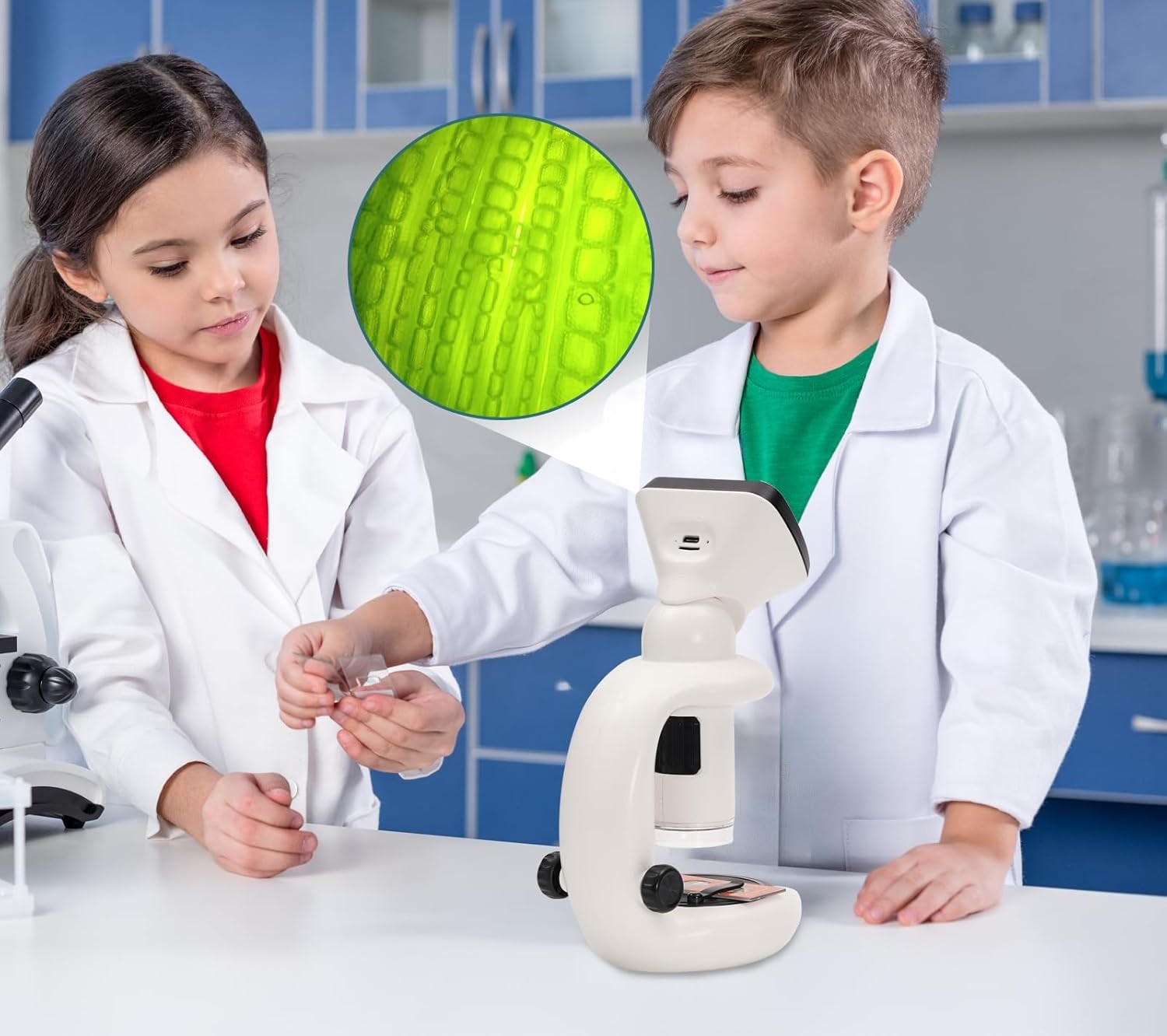 Moderný praktický  digitálny elektrónový mikroskop